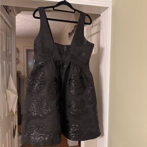 Anthropologie Charcoal Floral Kids Dress